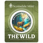 WHITE-TAILED DEER Colorized Silver Round - Scottsdale 1 oz .999 Fine Silver BU