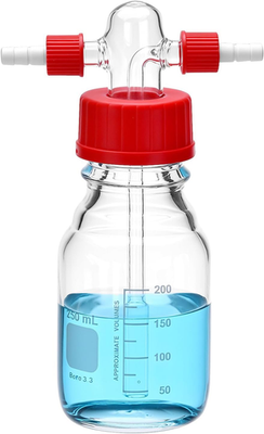 #ad #ad 250mL Gas Washing Bottle GL45 GL14 Borosilicate Lab Scrubber Buffer Glass TypeGL $30.99