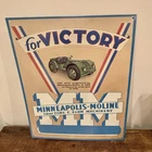 Minneapolis-Moline Tractors For Victory Tin Sign ~12″×15″ Jeep Vintage Style