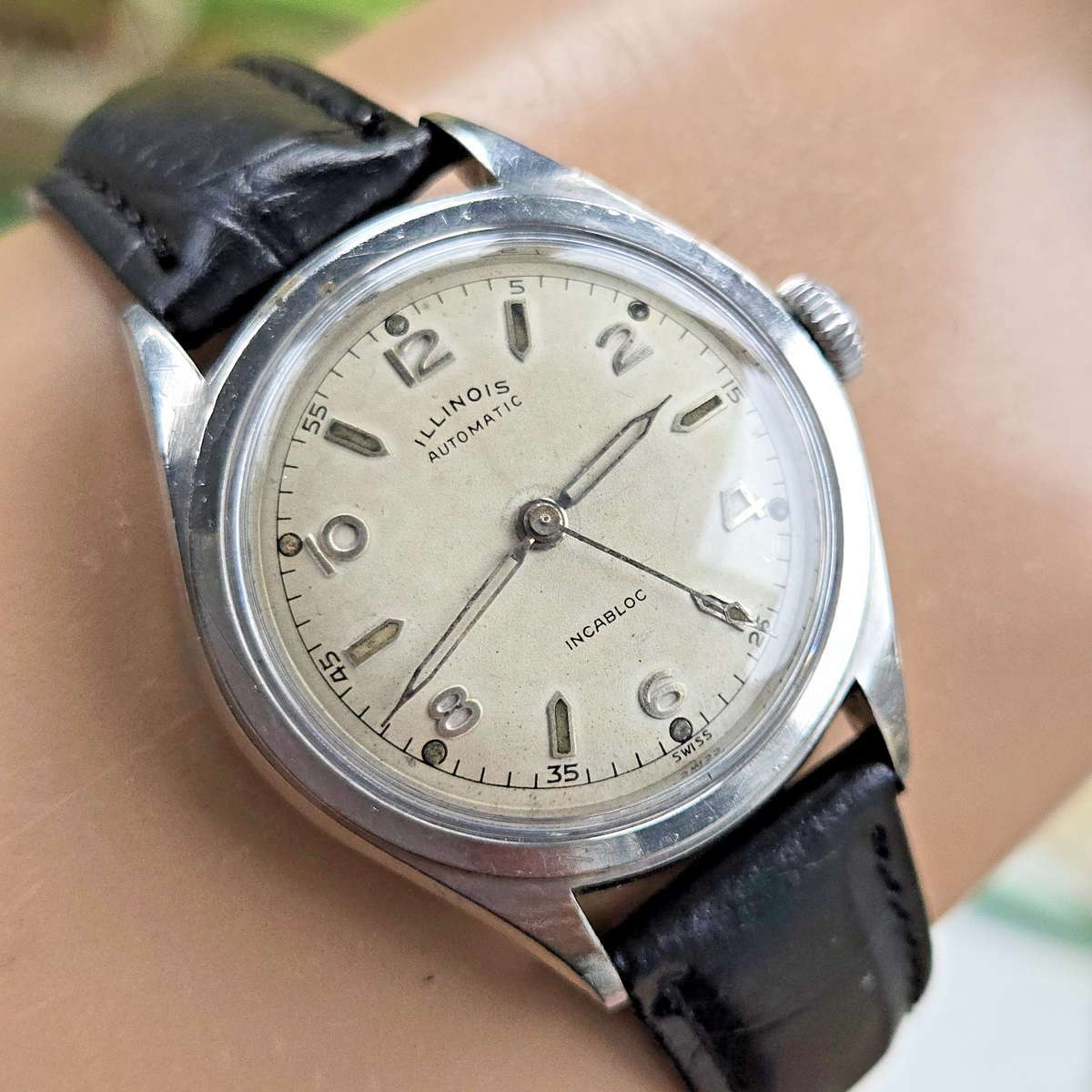 Vintage ILLINOIS men's automatic watch ETA 1256 17Jewels 1950s | eBay