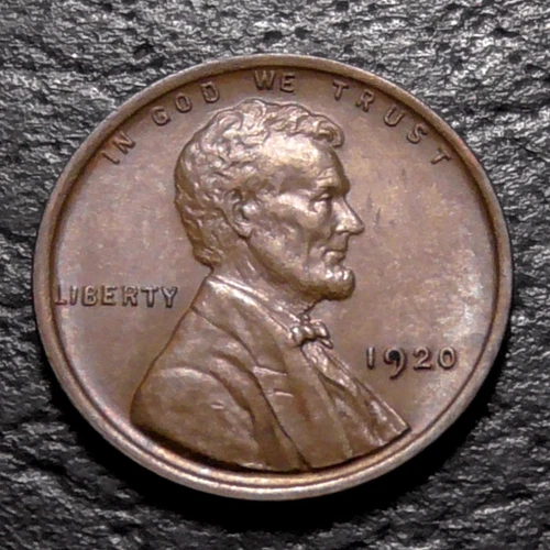 1920 Lincoln Cent, beautiful AU. Considerable luster!