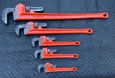 RIDGID/PROTO 36”, 24”, 14”, 12”, 10” Straight Pipe Wrenches Set of 5, USA