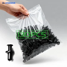 130Pcs For ACURA TL Bumper Clip 10mm Hood Fender Push Rivets Retainer Fasteners