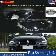 Pair Front Headlight Lens Cover Shellglue For Bmw 3 Series F35 F30 2016-2018 Pair Front Headlight Lens Cover Shellglue For Bmw 3 Series F35 F30 2016-2018