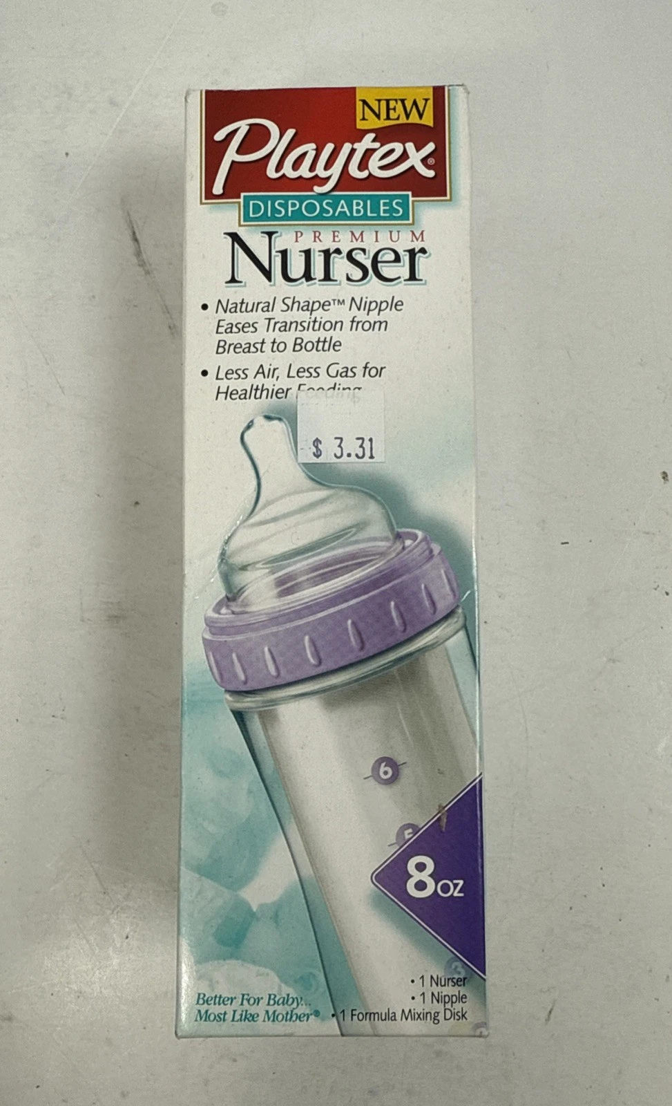 Vintage 2001 Playtex Baby Disposables Premium Nurser Bottle 8oz Set