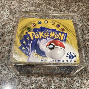 WOTC Pokemon EMPTY Base set 1st edition Empty  Box, NO cards + Acrylic Case 