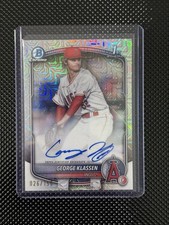 2025 Bowman Chrome Prospect Autographs George Klassen HTA Choice Ref Auto /150
