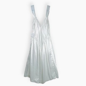 Vintage Pauline's Trousseau Bridal Lingerie Nightgown White Satin Lace Medium