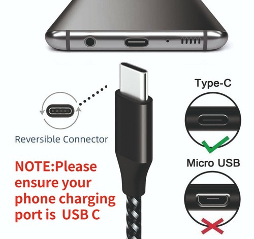 Câble Tressé pour Samsung S10 S21 S9 S20 Chargeur Rapide Type C USB 1m 2m 3m NewC - Photo 6/17