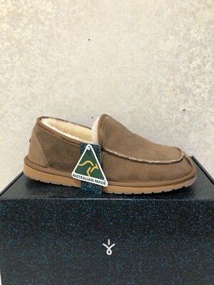 NEW Emu Australia Platinum Hume Slippers Men s US 9 Chestnut W Box