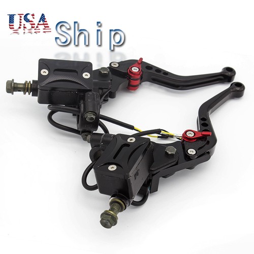 USA Black Universal Motorcycle Hydraulic Brake Clutch Master Cylinder Reservoir