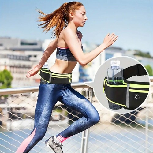 Waterproof Sport Runner Waist Bum Bag Running Jogging Belt Pouch Zip Fanny Pack - Picture 7 of 7
