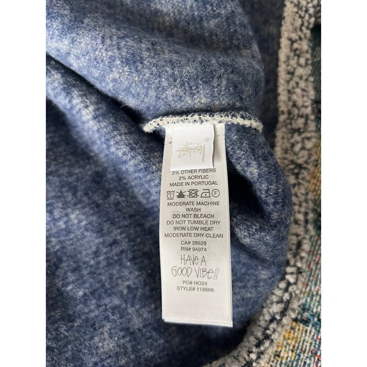 Stussy Wool Blend Sherpa Pullover - Size XL - Cloud Grey Stussy Wool Blend Sherpa Pullover - Size XL - Cloud Grey