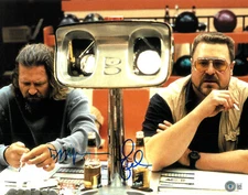 John Goodman Jeff  Bridges Signed Auto The Big Lebowski 11x14 Photo Beckett BAS