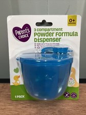 Parent's Choice 3 Compartment Powder Formula Dispenser NEW