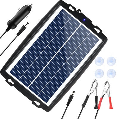 12V 10W Solarpanel Solar Autobatterie Ladegerät Solarmodul Erhaltungsladung