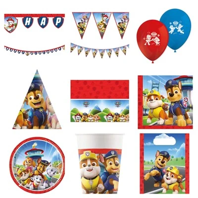 PROCOS Paw patrol party balloons bunting banners hats tableware birthday decorations