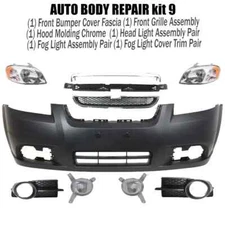 Front Bumper Cover Fascia & Grille Assembly For 2007-2011 Chevy Aveo Sedan