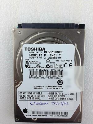 Macbook Pro 13 2011 Late A1278 HDD Hard Disk Drive Toshiba