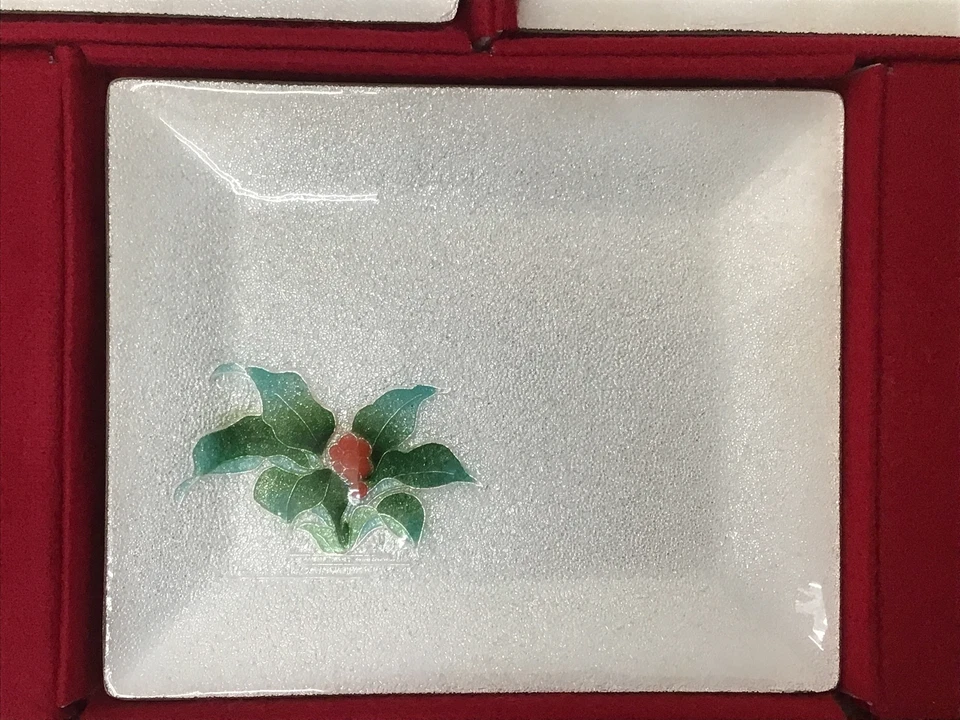 Juego de 5 platos para servir Y2646 DISH Cloisonne caja vajilla antigua vintage Japón Foto 3 de 4