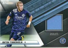 2021 Topps MLS Soccer ANTON TINNERHOLM Match Used Jersey Relic NEW YORK CITY FC