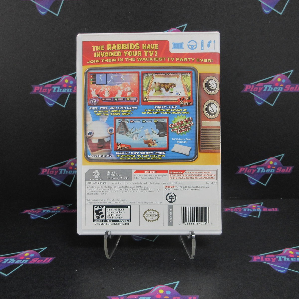 Rayman Raving Rabbids TV Party Nintendo Wii Complete - 1 Year