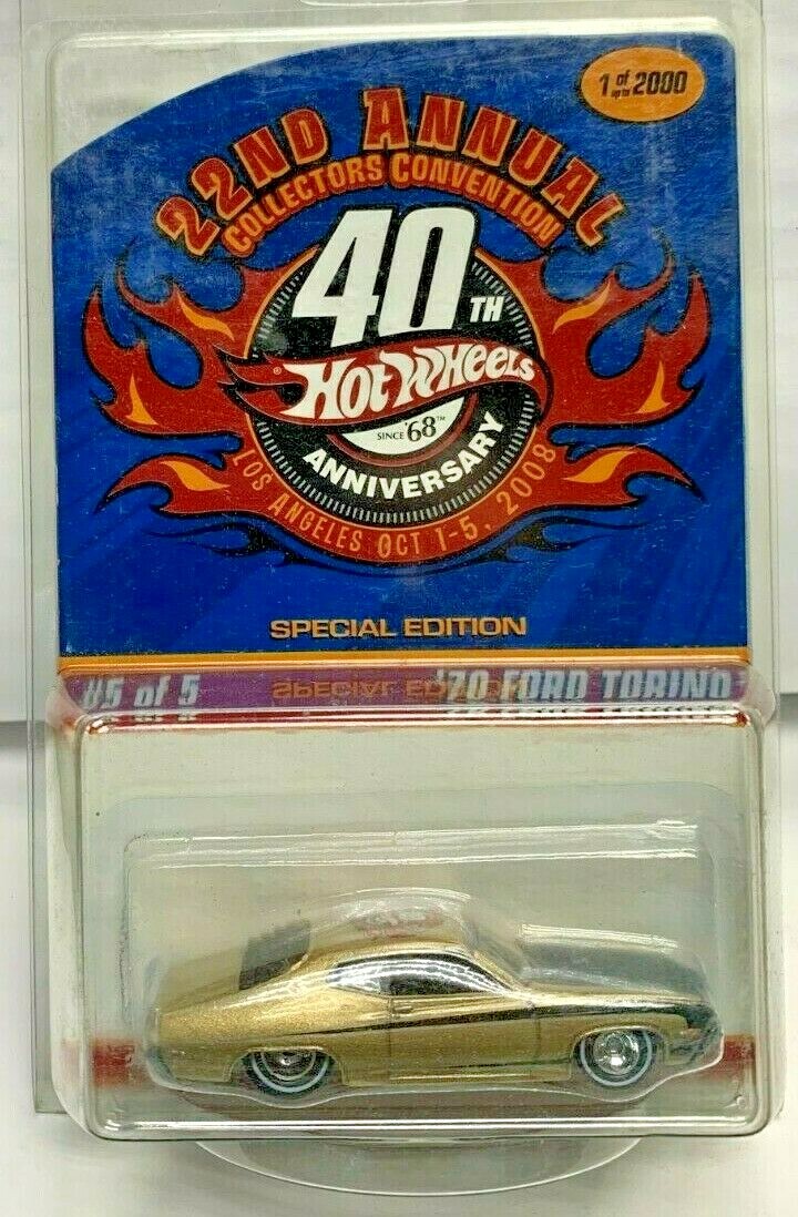 Hot Wheels 22nd Convention 2008 Gold '70 Ford Torino Ticket