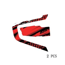 X2 For Cardo Packtalk BOLD Graphic Decal Protection Cover Sticker Red Stripe