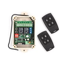 Solidremote 12V-24V Secure Wireless RF Remote Control 2 FCC ID Transmitters