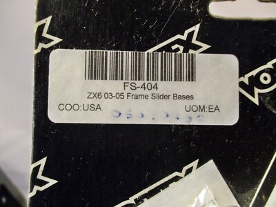 KAWASAKI ZX6 NEW VORTEX FRAME SLIDER BASES FS-404 NINJA ZX 6 2003
