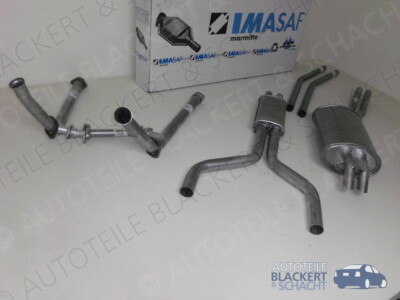 IMASAF Auspuff Set komplett für Mercedes Coupe 380 SLC V8 R107/W107 1980-1981