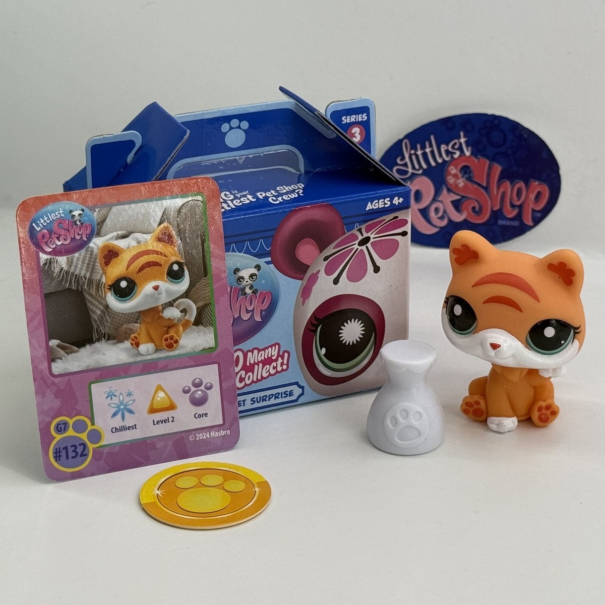 CAT #G7 #132 Authentic Littlest Pet Shop Hasbro LPS