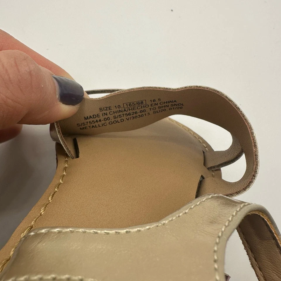 NEW Baby Gap Pink and Gold Metallic Wavy Strappy Sandals, Sz 10 (SH-1009) - Image 4 of 4