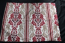 Pair of Standard Shams Brick Red Gold Cream polyester nwop 881