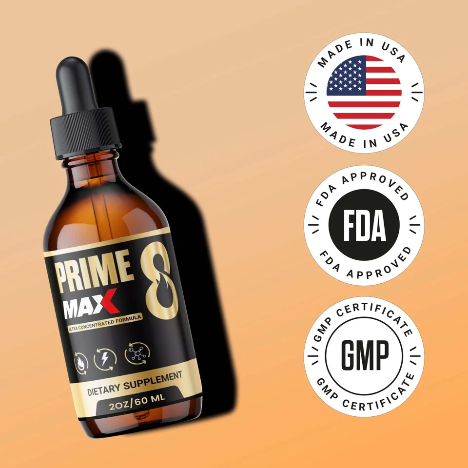 Prime 8 MAX Gotas para Hombres ED Prime8 Gotas para Hombres Mejora (Paquete de 5) Foto 3 de 3