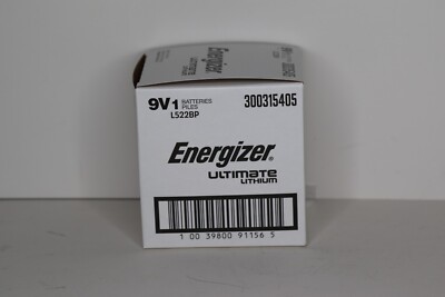 Energizer L522BP  Ultimate Lithium 9V Batterry - Pack of 6