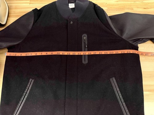 Nike Destroyer Varsity Leather Wool Jacket Black Men's XL 507680-010 - Picture 7 of 11