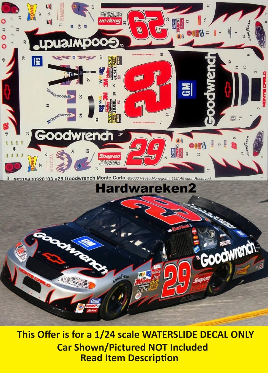 K-STYLEセット NASCAR DECAL #29 GOODWRENCH 2003 MONTE CARLO KEVIN HARVICK