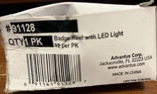 Advantus Badge Reel with LED Light, 24", Black,11 out of a  12/Pack (AVT91128)