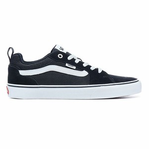 black and white low cut vans