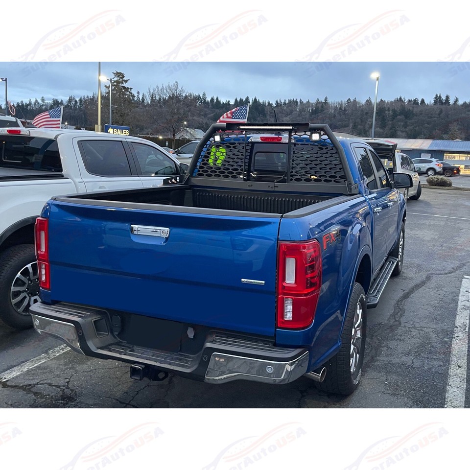 For Ford Ranger Truck Roll Bars w/ LED Lighting Kit Adjustable Headache ...