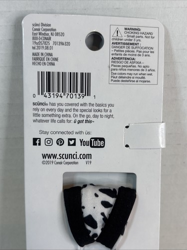 Scunci Everyday & Active Women’s Headwraps Headbands Black & White (3 Piece) New - Picture 3 of 3