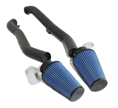 Dual Cold Air Black Intake Kit+Blue Air Filter for 09-20 370Z/09-13 G37 3.7L V6 - Picture 3 of 11