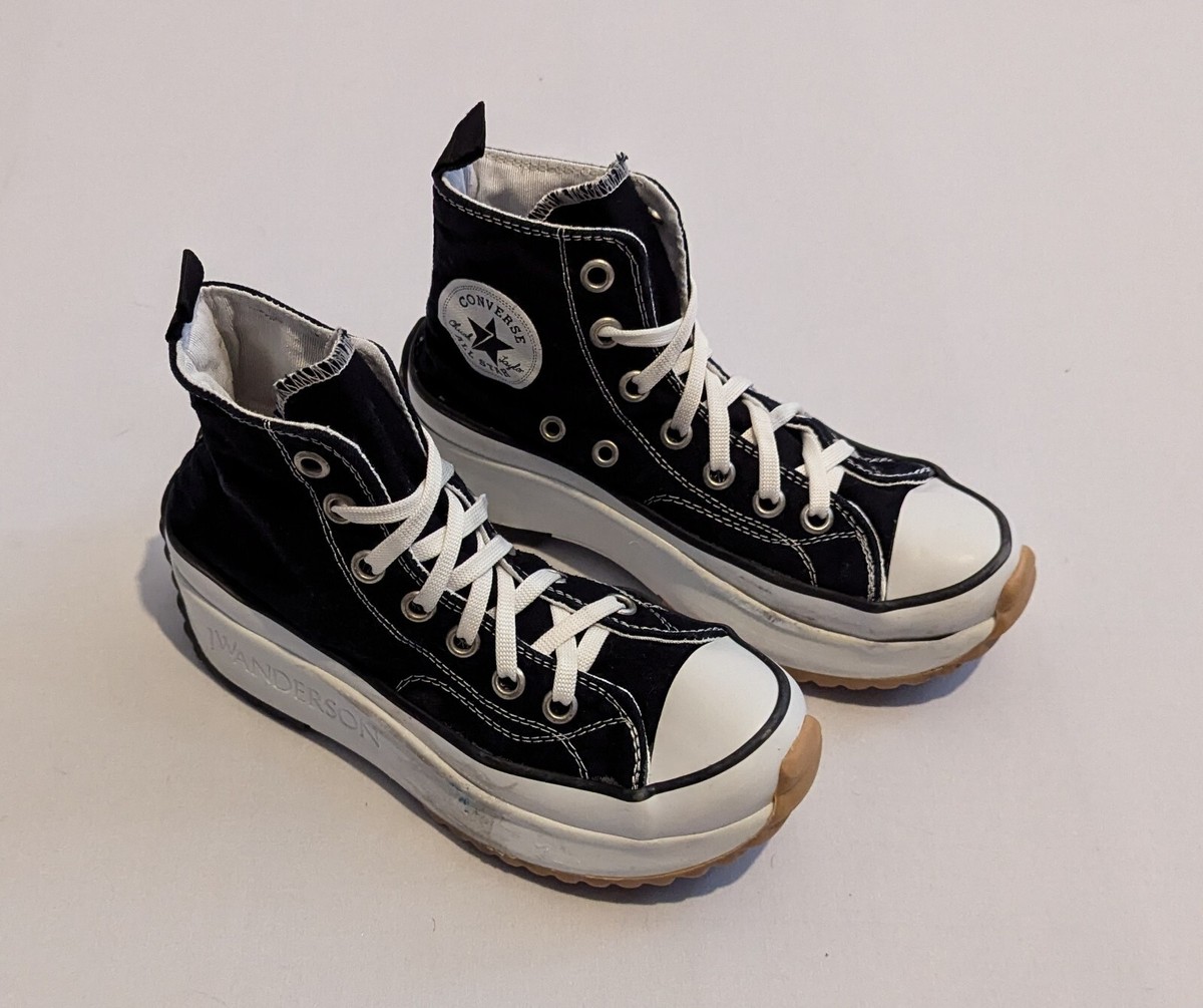 Converse X JW Anderson Run Star Hike Trainers Black Womens UK Size