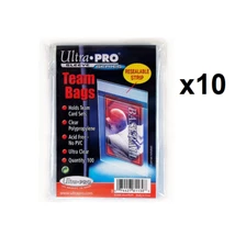 1000 x Ultra Pro Team Bags Resealable Card Sleeve Toploader Protector 10 Packs