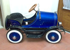Estate Blue Roadster Pedal Car - Age Unknown - Heavy Gauge Metal - Near Mint