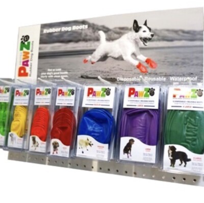 PawZ Dog Boots Disposable Reusable All Season Waterproof Pawz Set (12) Rubber