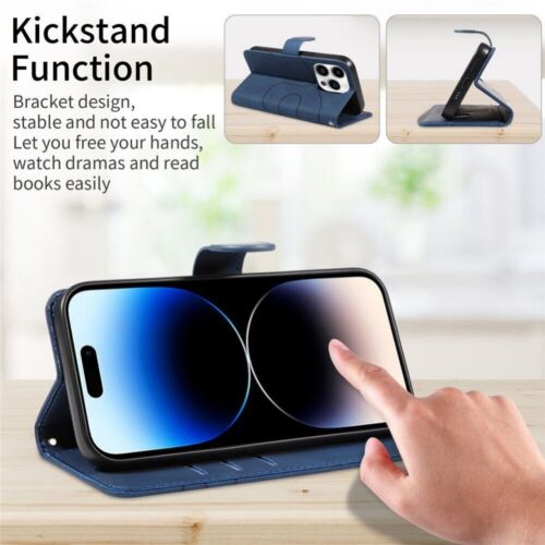 For iPhone 16 15 14 13 12 11 Pro Max XS Plus Leather Wallet Card Case Flip Cover - Picture 3 of 75