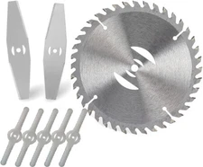 6 Inch 8 Pcs Grass Trimmer Blade Heads Replacements- 40 T Blade & 2 Stainless