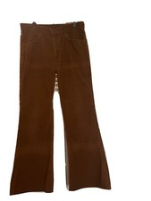 Vintage 70s Levis 663 Orange Tag Corduroy Jeans Super Big Bell Made in USA Rust